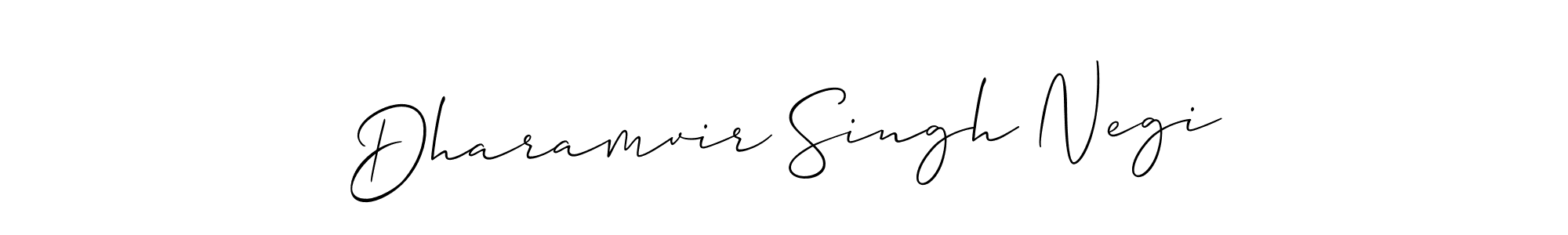Use a signature maker to create a handwritten signature online. With this signature software, you can design (Allison_Script) your own signature for name Dharamvir Singh Negi. Dharamvir Singh Negi signature style 2 images and pictures png
