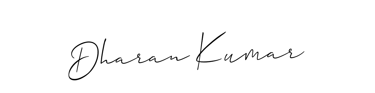 Also we have Dharan Kumar name is the best signature style. Create professional handwritten signature collection using Allison_Script autograph style. Dharan Kumar signature style 2 images and pictures png