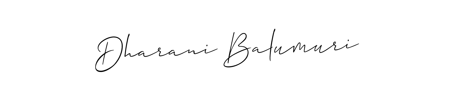 How to Draw Dharani Balumuri signature style? Allison_Script is a latest design signature styles for name Dharani Balumuri. Dharani Balumuri signature style 2 images and pictures png