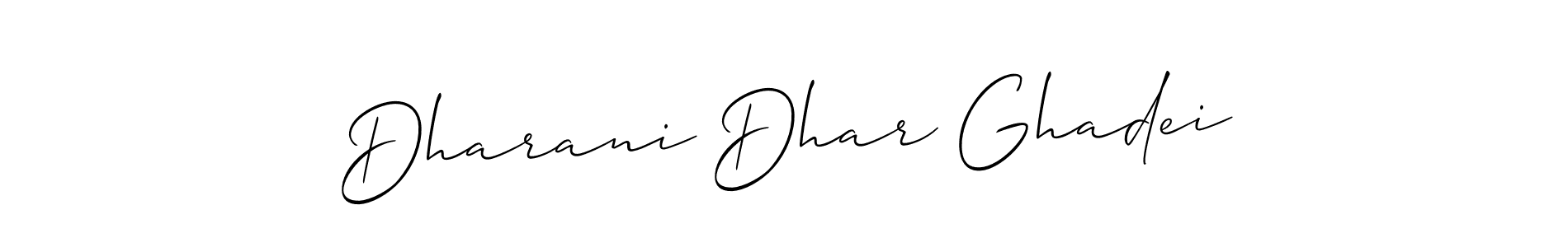 Create a beautiful signature design for name Dharani Dhar Ghadei. With this signature (Allison_Script) fonts, you can make a handwritten signature for free. Dharani Dhar Ghadei signature style 2 images and pictures png