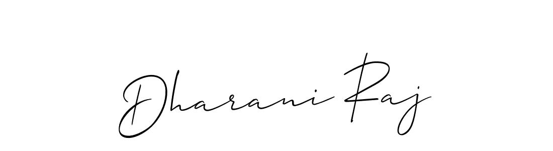 Use a signature maker to create a handwritten signature online. With this signature software, you can design (Allison_Script) your own signature for name Dharani Raj. Dharani Raj signature style 2 images and pictures png