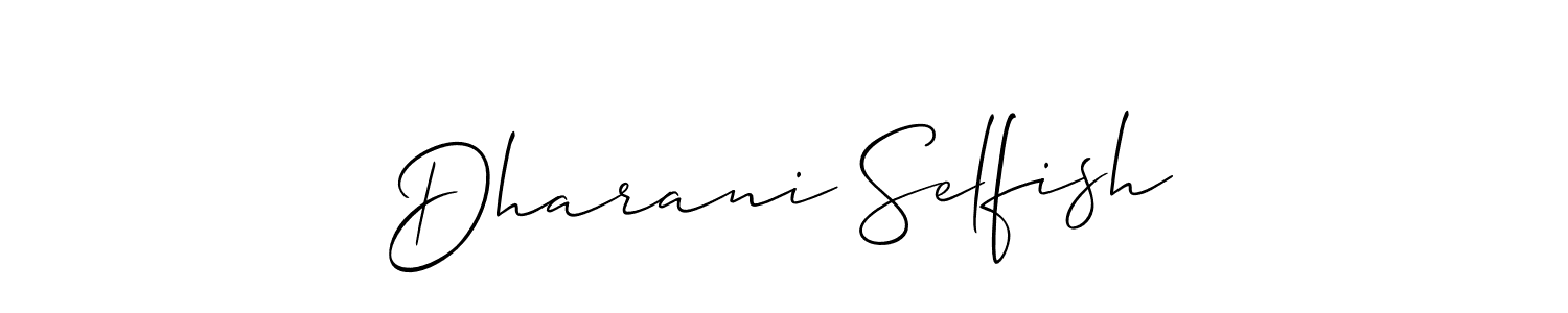 if you are searching for the best signature style for your name Dharani Selfish. so please give up your signature search. here we have designed multiple signature styles  using Allison_Script. Dharani Selfish signature style 2 images and pictures png