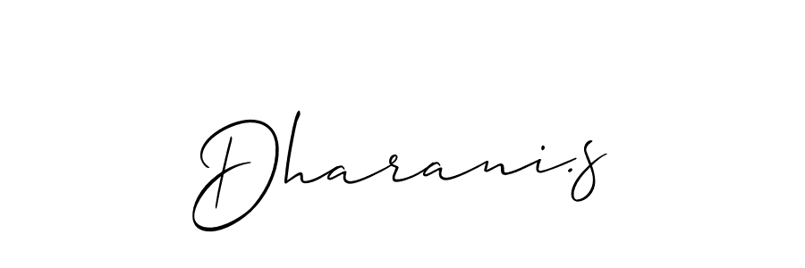 Design your own signature with our free online signature maker. With this signature software, you can create a handwritten (Allison_Script) signature for name Dharani.s. Dharani.s signature style 2 images and pictures png