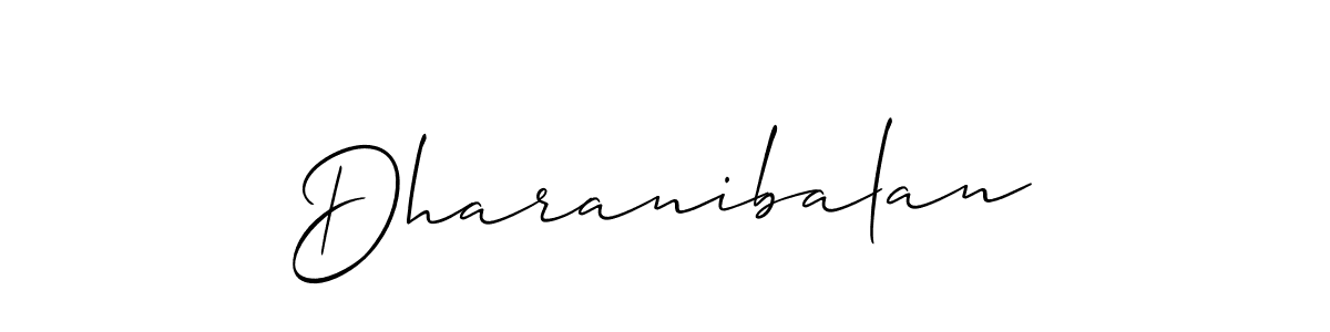How to make Dharanibalan name signature. Use Allison_Script style for creating short signs online. This is the latest handwritten sign. Dharanibalan signature style 2 images and pictures png