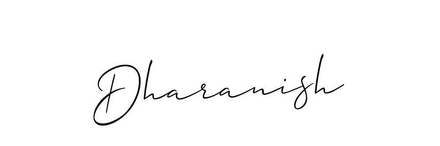 It looks lik you need a new signature style for name Dharanish. Design unique handwritten (Allison_Script) signature with our free signature maker in just a few clicks. Dharanish signature style 2 images and pictures png