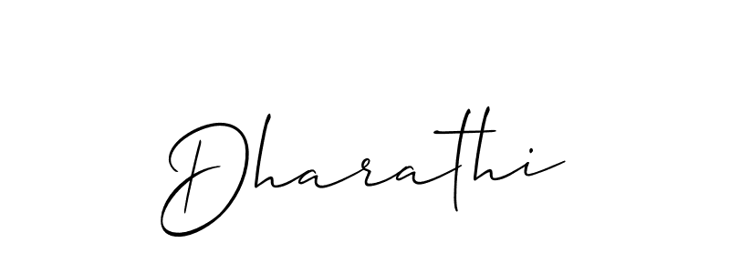 Make a beautiful signature design for name Dharathi. With this signature (Allison_Script) style, you can create a handwritten signature for free. Dharathi signature style 2 images and pictures png