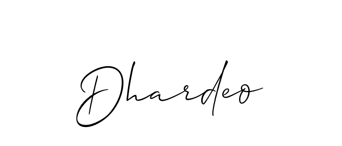 How to Draw Dhardeo signature style? Allison_Script is a latest design signature styles for name Dhardeo. Dhardeo signature style 2 images and pictures png