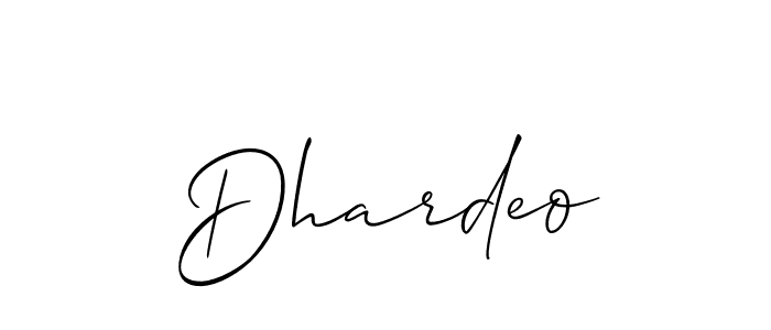 Also we have Dhardeo name is the best signature style. Create professional handwritten signature collection using Allison_Script autograph style. Dhardeo signature style 2 images and pictures png