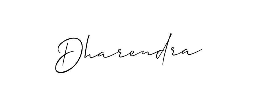 Use a signature maker to create a handwritten signature online. With this signature software, you can design (Allison_Script) your own signature for name Dharendra. Dharendra signature style 2 images and pictures png