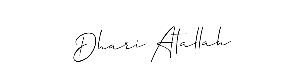 Make a beautiful signature design for name Dhari Atallah. Use this online signature maker to create a handwritten signature for free. Dhari Atallah signature style 2 images and pictures png