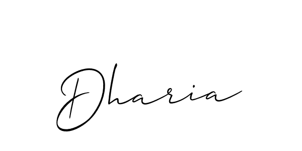 Also we have Dharia name is the best signature style. Create professional handwritten signature collection using Allison_Script autograph style. Dharia signature style 2 images and pictures png