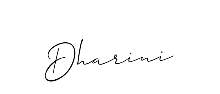 It looks lik you need a new signature style for name Dharini. Design unique handwritten (Allison_Script) signature with our free signature maker in just a few clicks. Dharini signature style 2 images and pictures png