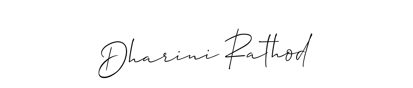 Allison_Script is a professional signature style that is perfect for those who want to add a touch of class to their signature. It is also a great choice for those who want to make their signature more unique. Get Dharini Rathod name to fancy signature for free. Dharini Rathod signature style 2 images and pictures png