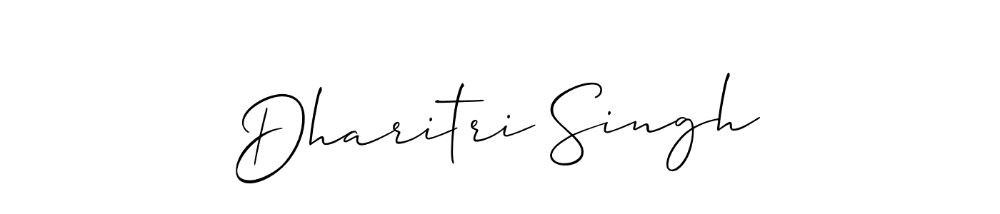 Dharitri Singh stylish signature style. Best Handwritten Sign (Allison_Script) for my name. Handwritten Signature Collection Ideas for my name Dharitri Singh. Dharitri Singh signature style 2 images and pictures png