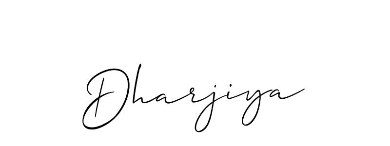 How to Draw Dharjiya signature style? Allison_Script is a latest design signature styles for name Dharjiya. Dharjiya signature style 2 images and pictures png