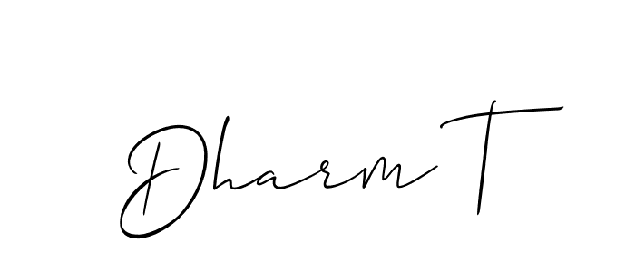 Allison_Script is a professional signature style that is perfect for those who want to add a touch of class to their signature. It is also a great choice for those who want to make their signature more unique. Get Dharm T name to fancy signature for free. Dharm T signature style 2 images and pictures png