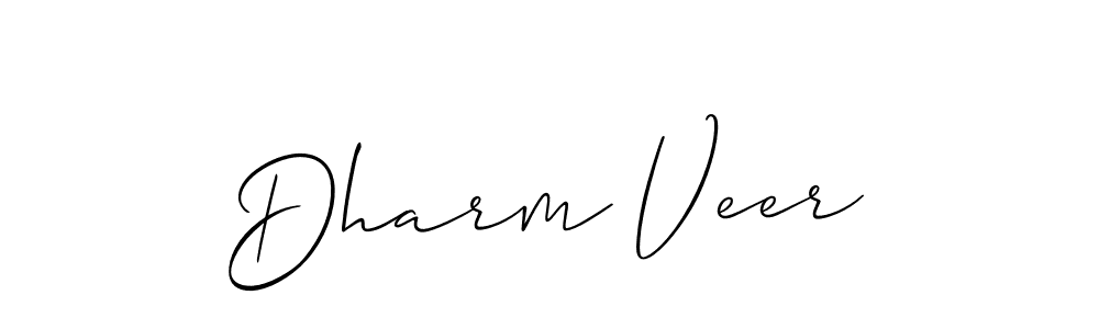 How to make Dharm Veer signature? Allison_Script is a professional autograph style. Create handwritten signature for Dharm Veer name. Dharm Veer signature style 2 images and pictures png