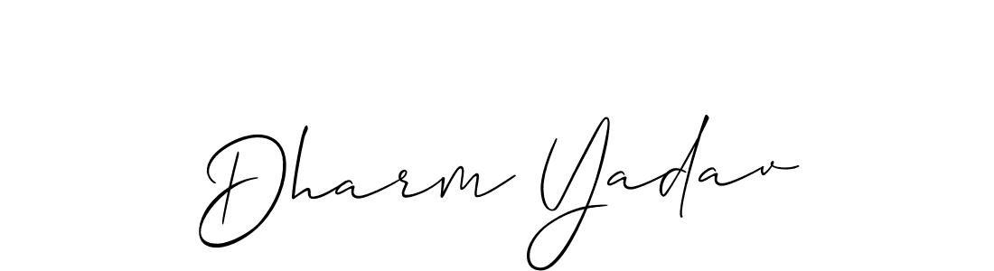 Similarly Allison_Script is the best handwritten signature design. Signature creator online .You can use it as an online autograph creator for name Dharm Yadav. Dharm Yadav signature style 2 images and pictures png