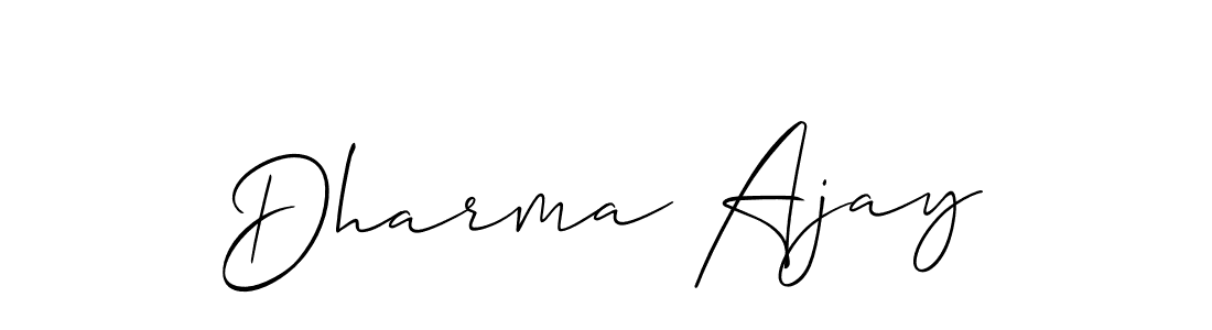 Allison_Script is a professional signature style that is perfect for those who want to add a touch of class to their signature. It is also a great choice for those who want to make their signature more unique. Get Dharma Ajay name to fancy signature for free. Dharma Ajay signature style 2 images and pictures png