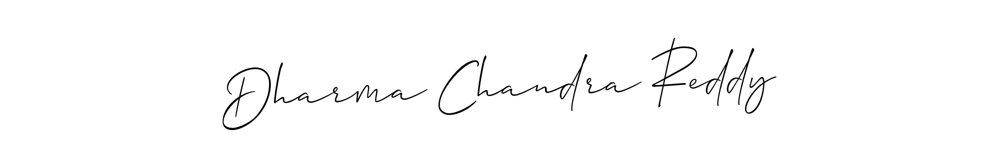 Use a signature maker to create a handwritten signature online. With this signature software, you can design (Allison_Script) your own signature for name Dharma Chandra Reddy. Dharma Chandra Reddy signature style 2 images and pictures png