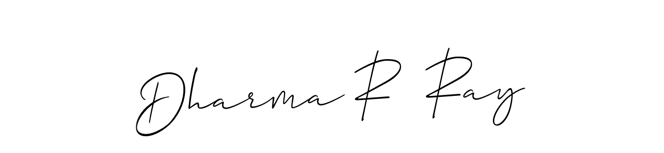 How to make Dharma R  Ray name signature. Use Allison_Script style for creating short signs online. This is the latest handwritten sign. Dharma R  Ray signature style 2 images and pictures png