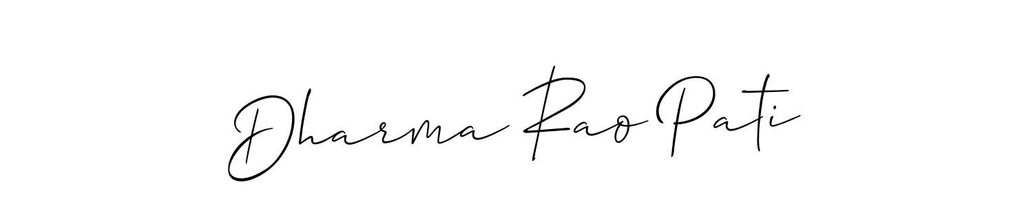 Use a signature maker to create a handwritten signature online. With this signature software, you can design (Allison_Script) your own signature for name Dharma Rao Pati. Dharma Rao Pati signature style 2 images and pictures png