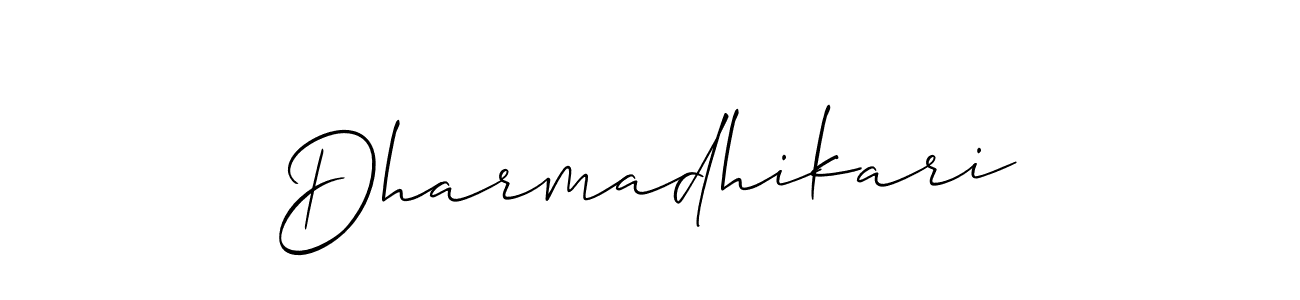 if you are searching for the best signature style for your name Dharmadhikari. so please give up your signature search. here we have designed multiple signature styles  using Allison_Script. Dharmadhikari signature style 2 images and pictures png