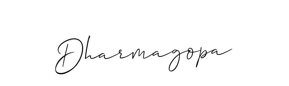 How to Draw Dharmagopa signature style? Allison_Script is a latest design signature styles for name Dharmagopa. Dharmagopa signature style 2 images and pictures png