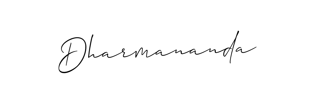 You should practise on your own different ways (Allison_Script) to write your name (Dharmananda) in signature. don't let someone else do it for you. Dharmananda signature style 2 images and pictures png