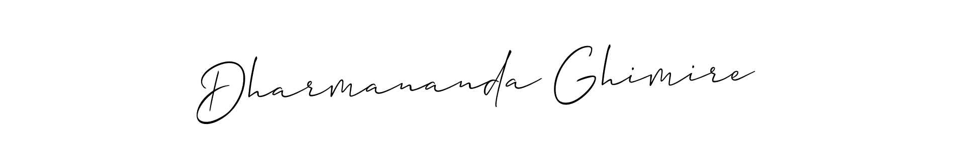 You should practise on your own different ways (Allison_Script) to write your name (Dharmananda Ghimire) in signature. don't let someone else do it for you. Dharmananda Ghimire signature style 2 images and pictures png