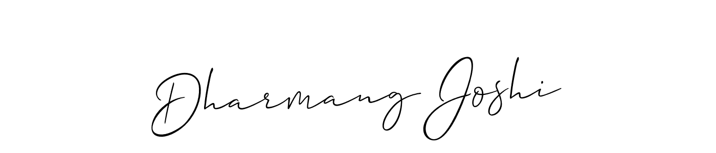Similarly Allison_Script is the best handwritten signature design. Signature creator online .You can use it as an online autograph creator for name Dharmang Joshi. Dharmang Joshi signature style 2 images and pictures png