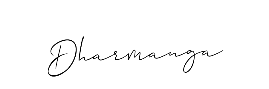 Allison_Script is a professional signature style that is perfect for those who want to add a touch of class to their signature. It is also a great choice for those who want to make their signature more unique. Get Dharmanga name to fancy signature for free. Dharmanga signature style 2 images and pictures png