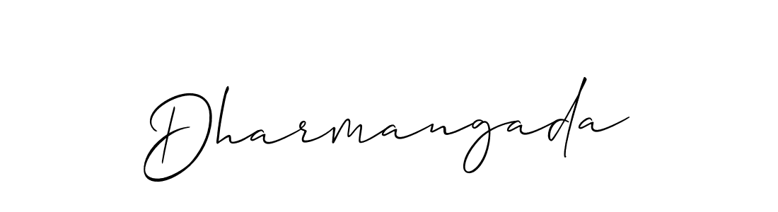 Create a beautiful signature design for name Dharmangada. With this signature (Allison_Script) fonts, you can make a handwritten signature for free. Dharmangada signature style 2 images and pictures png