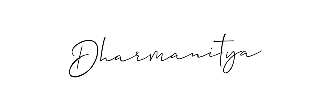 Dharmanitya stylish signature style. Best Handwritten Sign (Allison_Script) for my name. Handwritten Signature Collection Ideas for my name Dharmanitya. Dharmanitya signature style 2 images and pictures png