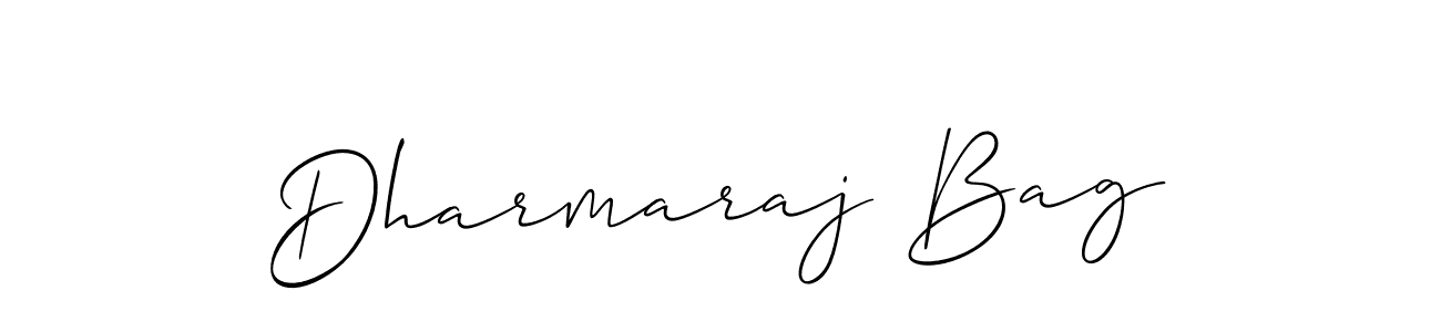 Create a beautiful signature design for name Dharmaraj Bag. With this signature (Allison_Script) fonts, you can make a handwritten signature for free. Dharmaraj Bag signature style 2 images and pictures png