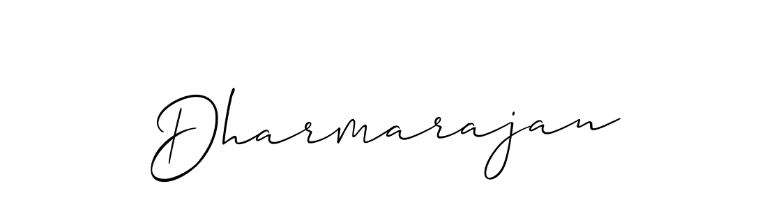 Use a signature maker to create a handwritten signature online. With this signature software, you can design (Allison_Script) your own signature for name Dharmarajan. Dharmarajan signature style 2 images and pictures png