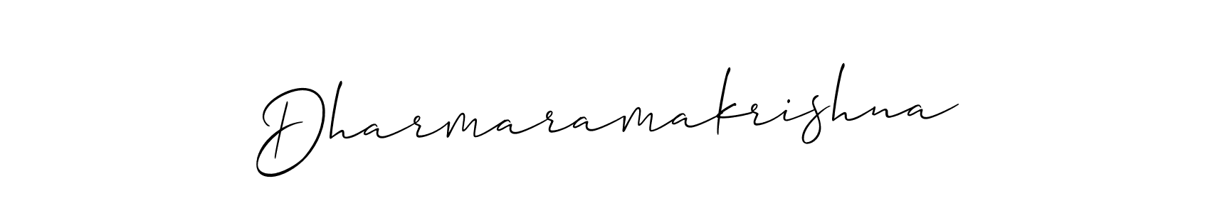 Design your own signature with our free online signature maker. With this signature software, you can create a handwritten (Allison_Script) signature for name Dharmaramakrishna. Dharmaramakrishna signature style 2 images and pictures png