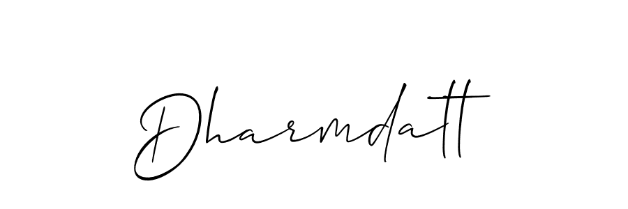 How to Draw Dharmdatt signature style? Allison_Script is a latest design signature styles for name Dharmdatt. Dharmdatt signature style 2 images and pictures png