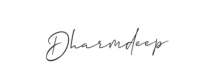 Create a beautiful signature design for name Dharmdeep. With this signature (Allison_Script) fonts, you can make a handwritten signature for free. Dharmdeep signature style 2 images and pictures png