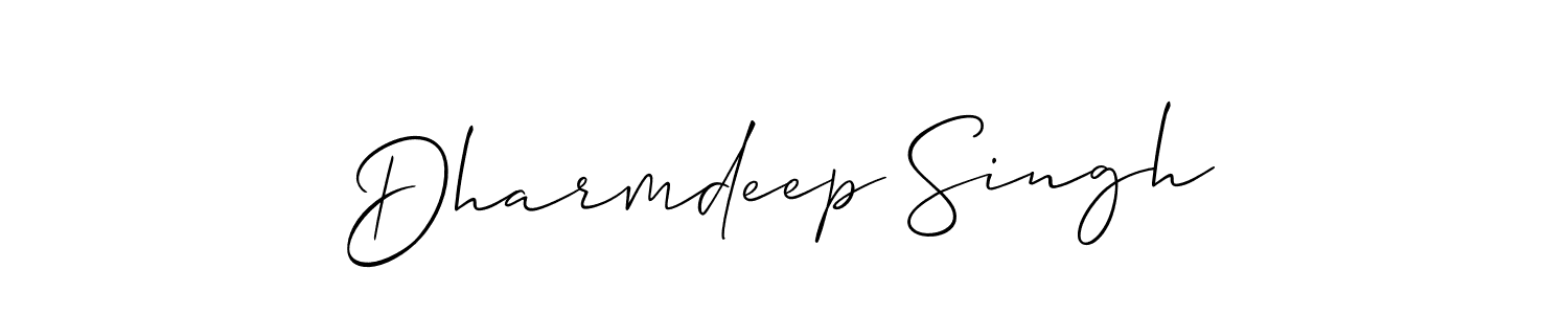 Use a signature maker to create a handwritten signature online. With this signature software, you can design (Allison_Script) your own signature for name Dharmdeep Singh. Dharmdeep Singh signature style 2 images and pictures png