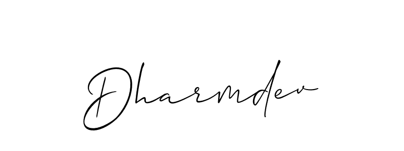 Also we have Dharmdev name is the best signature style. Create professional handwritten signature collection using Allison_Script autograph style. Dharmdev signature style 2 images and pictures png