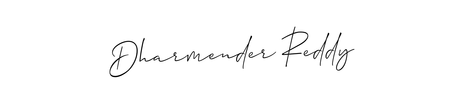 Also we have Dharmender Reddy name is the best signature style. Create professional handwritten signature collection using Allison_Script autograph style. Dharmender Reddy signature style 2 images and pictures png