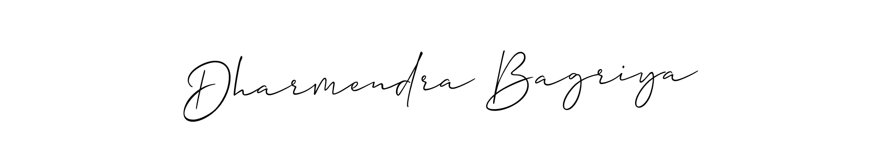 Make a beautiful signature design for name Dharmendra Bagriya. With this signature (Allison_Script) style, you can create a handwritten signature for free. Dharmendra Bagriya signature style 2 images and pictures png