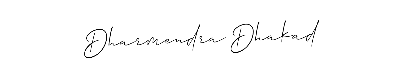 Make a beautiful signature design for name Dharmendra Dhakad. With this signature (Allison_Script) style, you can create a handwritten signature for free. Dharmendra Dhakad signature style 2 images and pictures png