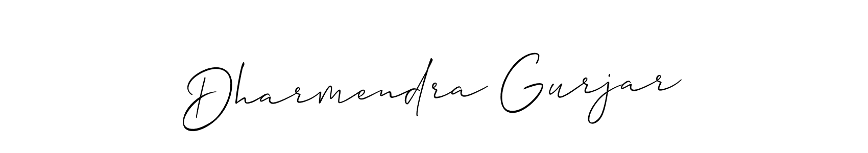 This is the best signature style for the Dharmendra Gurjar name. Also you like these signature font (Allison_Script). Mix name signature. Dharmendra Gurjar signature style 2 images and pictures png