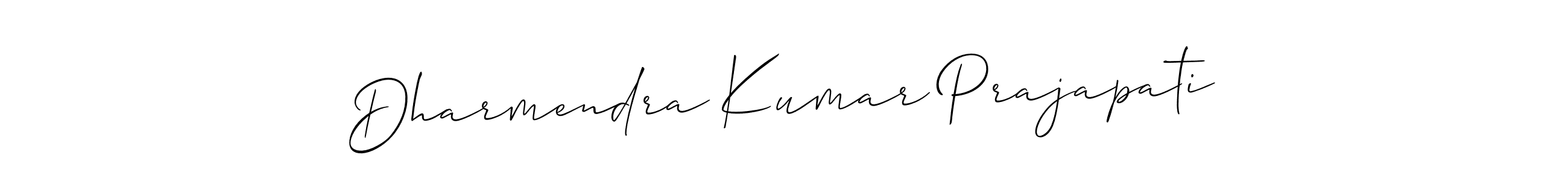 It looks lik you need a new signature style for name Dharmendra Kumar Prajapati. Design unique handwritten (Allison_Script) signature with our free signature maker in just a few clicks. Dharmendra Kumar Prajapati signature style 2 images and pictures png