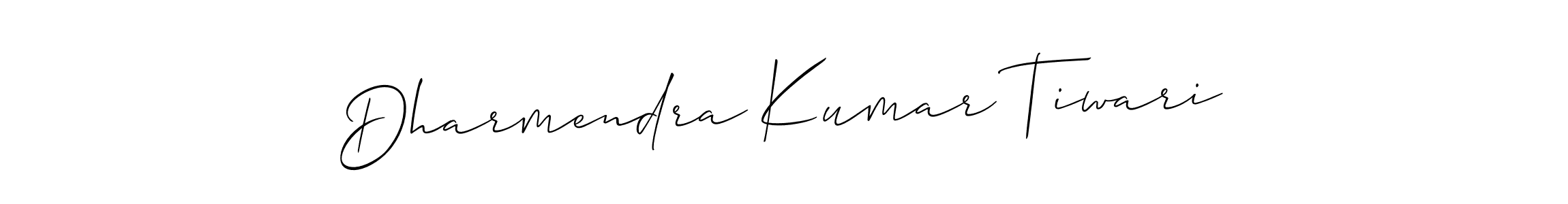 You should practise on your own different ways (Allison_Script) to write your name (Dharmendra Kumar Tiwari) in signature. don't let someone else do it for you. Dharmendra Kumar Tiwari signature style 2 images and pictures png