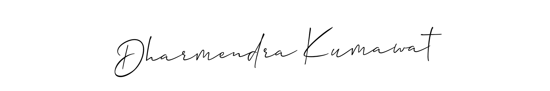 Allison_Script is a professional signature style that is perfect for those who want to add a touch of class to their signature. It is also a great choice for those who want to make their signature more unique. Get Dharmendra Kumawat name to fancy signature for free. Dharmendra Kumawat signature style 2 images and pictures png