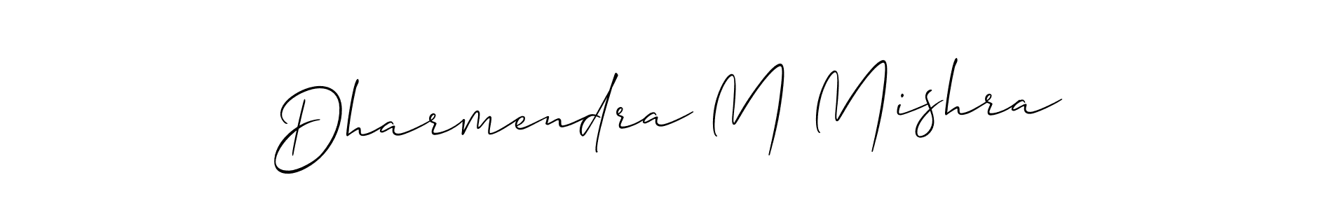 This is the best signature style for the Dharmendra M Mishra name. Also you like these signature font (Allison_Script). Mix name signature. Dharmendra M Mishra signature style 2 images and pictures png