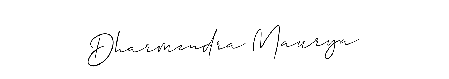 How to make Dharmendra Maurya name signature. Use Allison_Script style for creating short signs online. This is the latest handwritten sign. Dharmendra Maurya signature style 2 images and pictures png